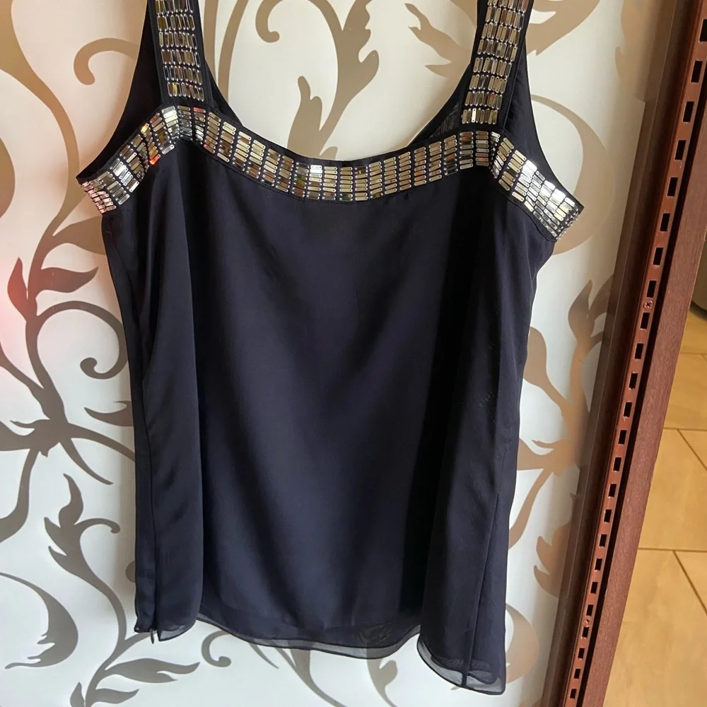 Tory Burch - Embellished Tank Top, Size 12